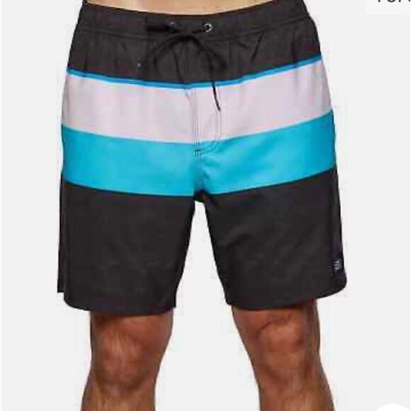 O’Neill striped Smash up Volley swim trunks size XXL NEW - Picture 1 of 7